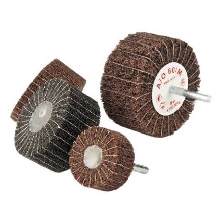 Bibielle 50x30mm A/O 150 Grit Fine Interleaf Wheels on 6mm Shaft (Pack of 10)