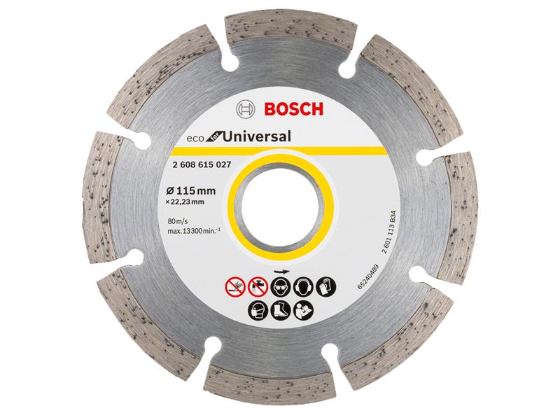 Bosch Powertool Accessories Eco for Universal Segmented Diamond Cutting Disc 115 x 22.23mm