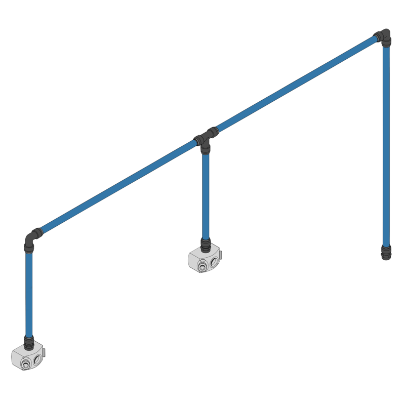 Sealey CASKIT215 John Guest 12m 2-Drop Air Supply System Kit 15mm