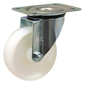 BZP150NYBJ 150mm Nylon Wheel Roller Bearing Heavy Duty Castor - Swivel 4 Bolt Unbraked