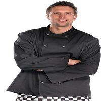Chefs Jacket Long Sleeve Black XS