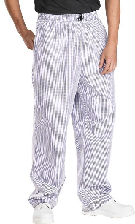 Chefs Trousers Small Check Navy / White XS