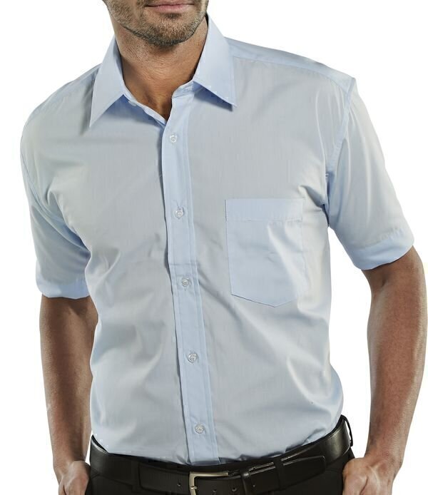 Classic Shirt Short Sleeve Sky Blue 18inch Neck