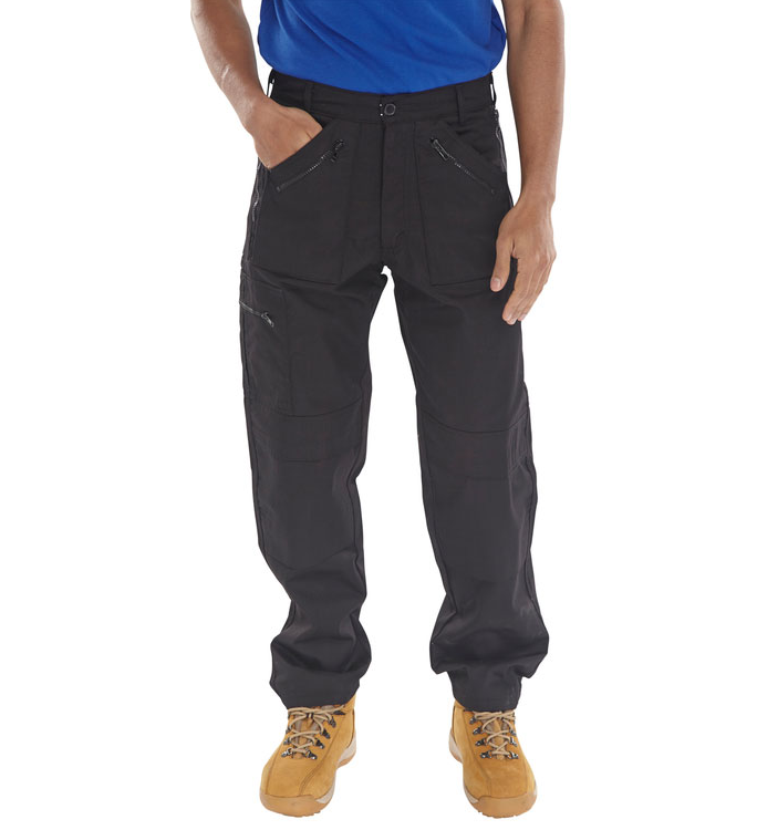 Click Action Work Trousers Black 44 Tall