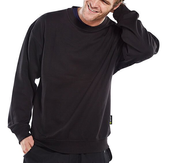 Click Polycotton Sweatshirt Black XXL