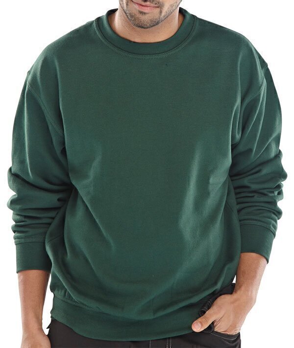 Click Polycotton Sweatshirt Bottle Green S