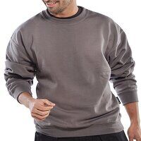 Click Polycotton Sweatshirt Grey L