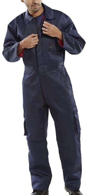 Click Quilted Boilersuit Navy Blue 40