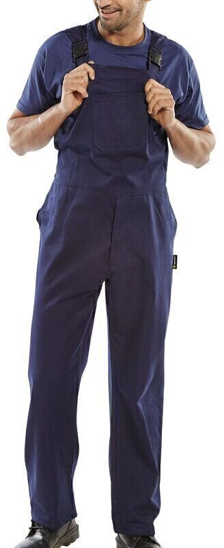 Cotton Drill Bib And Brace Navy Blue 44inch