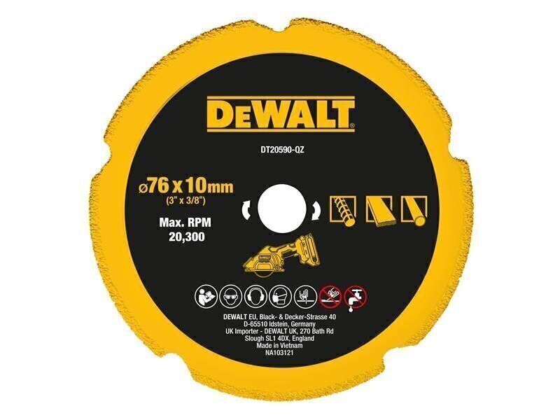 DEWALT DT20590 Diamond Multi Material Blade 75mm