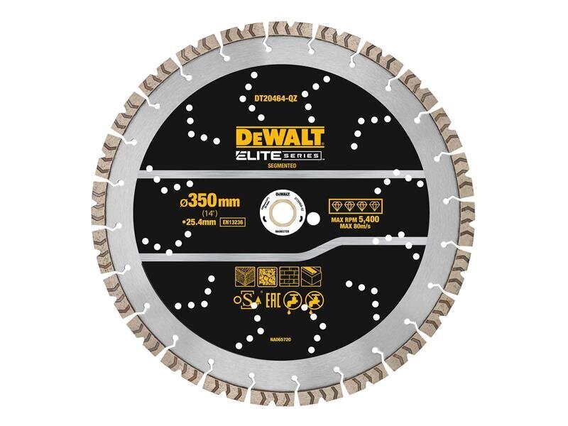 DEWALT ELITE SERIES All Purpose Diamond Segmented Wheel 350 x 25.4mm