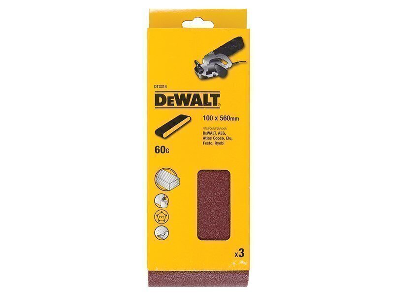 DEWALT Sanding Belt 560 x 100mm 60G (Pack of 3)