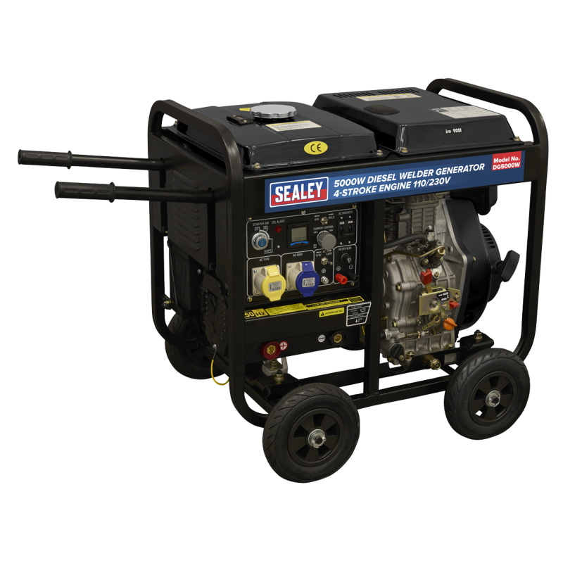Sealey DG5000W 5000W Diesel Welder Generator 4-Stroke Engine 110/230V