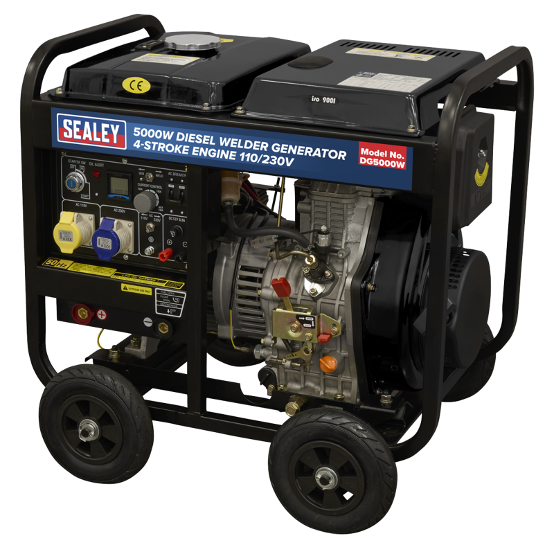 Sealey DG5000W 5000W Diesel Welder Generator 4-Stroke Engine 110/230V
