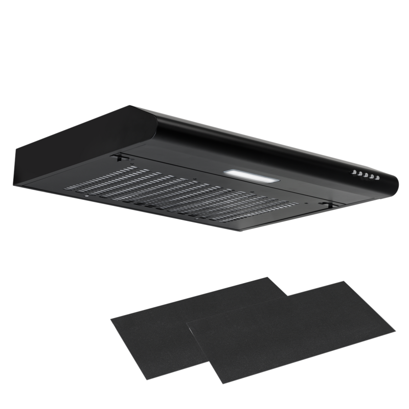Sealey DH107 Baridi Visor Cooker Hood Extractor Fan 60cm - Black