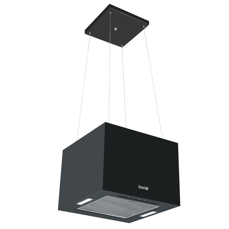 Sealey DH109 Baridi Square Island Cooker Hood 40cm - Black