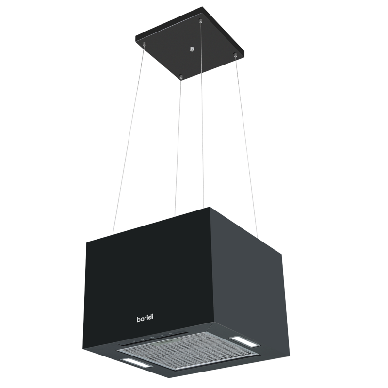 Sealey DH109 Baridi Square Island Cooker Hood 40cm - Black