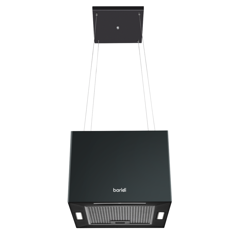 Sealey DH109 Baridi Square Island Cooker Hood 40cm - Black