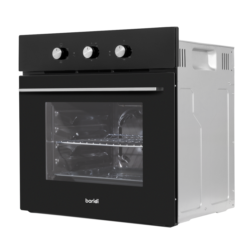 Sealey DH110 Baridi Built-In 5-Function Fan Assisted Oven with Timer 60cm, 55L Capacity - Black