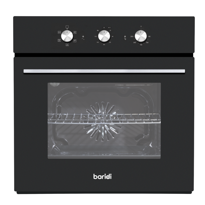 Sealey DH110 Baridi Built-In 5-Function Fan Assisted Oven with Timer 60cm, 55L Capacity - Black