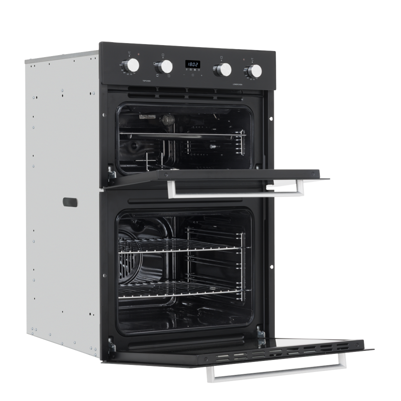Sealey DH278 Baridi 72cm Built-Under Double Oven, 74L Capacity, Energy Rating A - Black