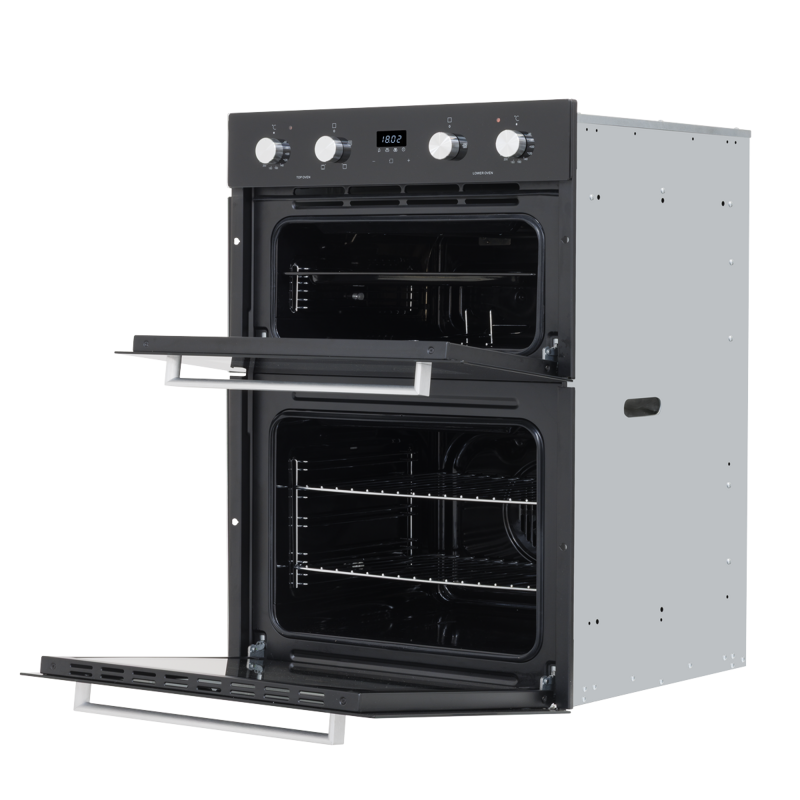 Sealey DH278 Baridi 72cm Built-Under Double Oven, 74L Capacity, Energy Rating A - Black