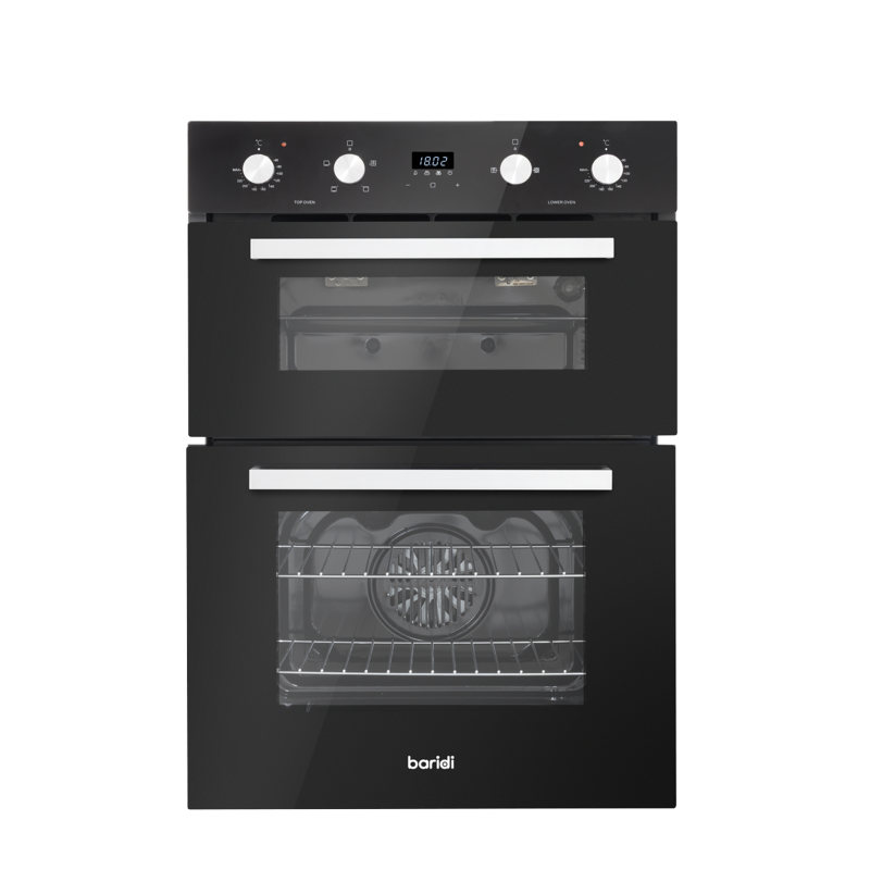 Sealey DH278 Baridi 72cm Built-Under Double Oven, 74L Capacity, Energy Rating A - Black