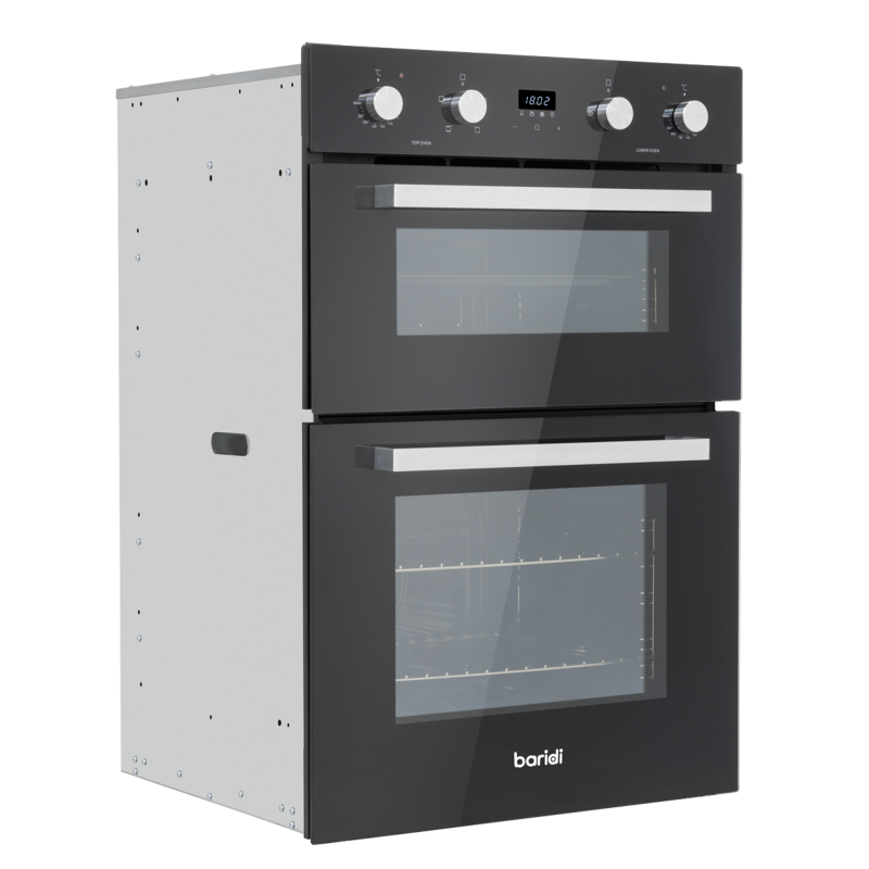 Sealey DH279 Baridi 90cm Built-In Double Oven, 88L Capacity, Energy Rating A - Black