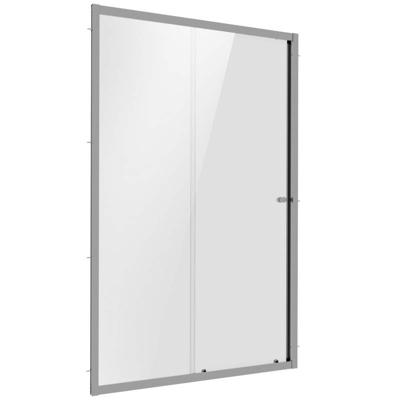 Sealey DH292 Sliding Shower Door 1000 x 1850mm, 6mm Tempered Glass, Reversible - Chrome