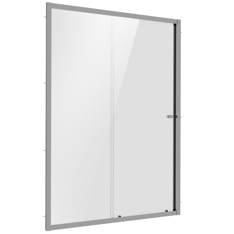 Sealey DH294 Sliding Shower Door 1200 x 1850mm, 6mm Tempered Glass, Reversible - Chrome