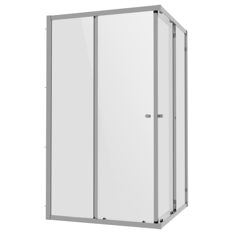 Sealey DH300 Corner Shower Entry Enclosure 1000 x 800 x 1850mm with 6mm Tempered Glass - Chrome