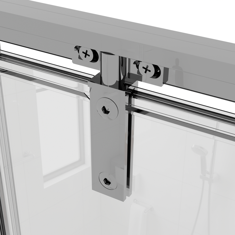 Sealey DH306 Hinged Shower Door 800 x 1850mm, 6mm Tempered Glass, Reversible - Chrome