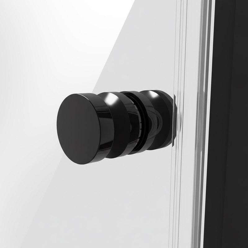Sealey DH307 Hinged Shower Door 800 x 1850mm, 6mm Tempered Glass, Reversible - Black