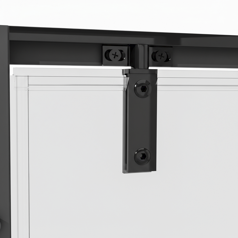 Sealey DH307 Hinged Shower Door 800 x 1850mm, 6mm Tempered Glass, Reversible - Black