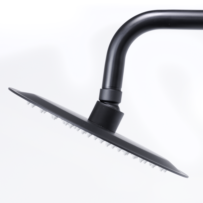 Sealey DH315 Thermostatic Shower Mixer Set, 20cm Round Head, Adjustable Rail - Black