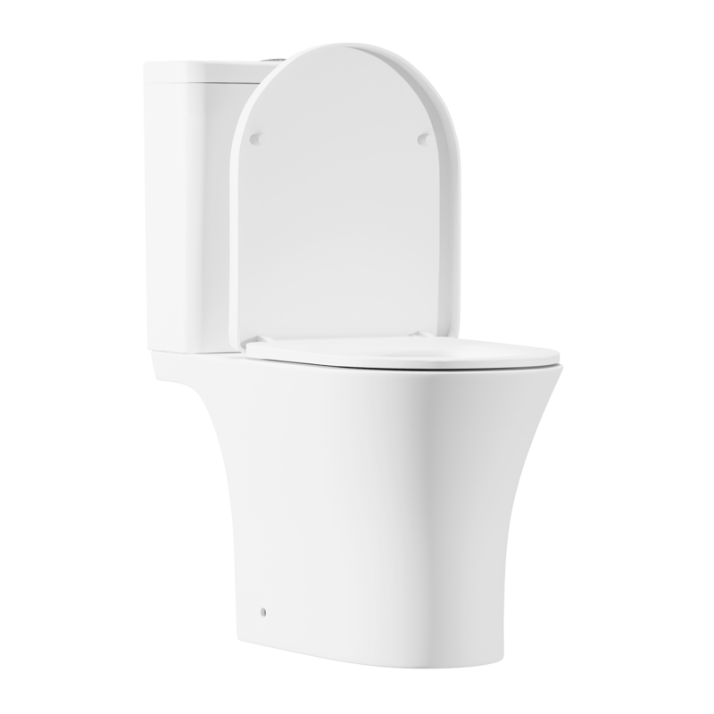 Sealey DH332 Baridi Close-Coupled Toilet with Soft Close Seat, Dual Flush Cistern Rimless Flush White