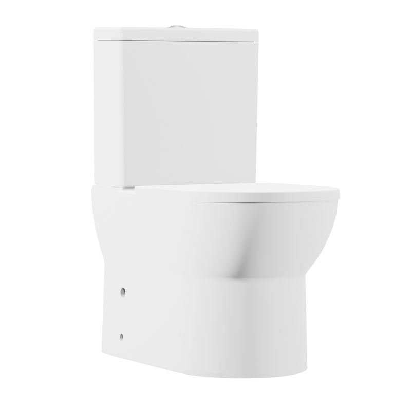 Sealey DH333 Baridi Close-Coupled Toilet with Soft Close Seat, Dual Flush Cistern  Rimless Flush  White
