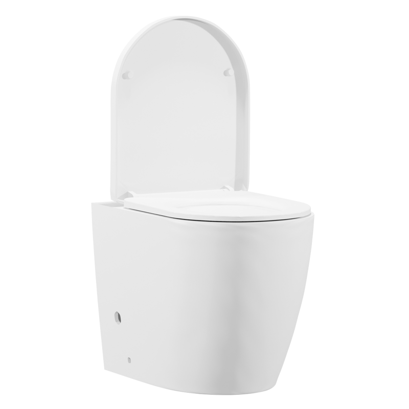 Sealey DH334 Back-to-Wall Toilet with Soft Close Seat Rimless Flush White