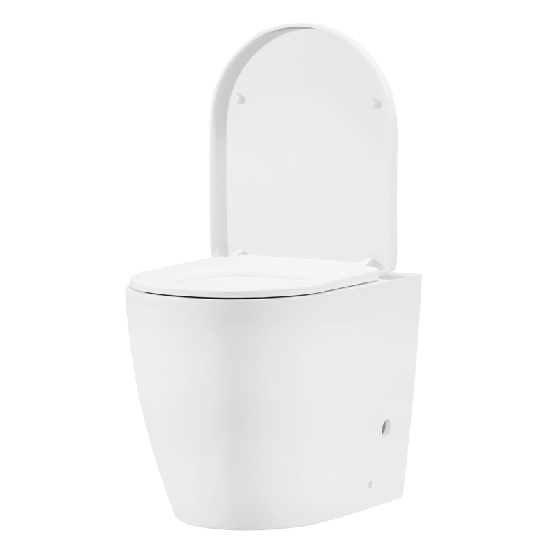 Sealey DH334 Back-to-Wall Toilet with Soft Close Seat Rimless Flush White