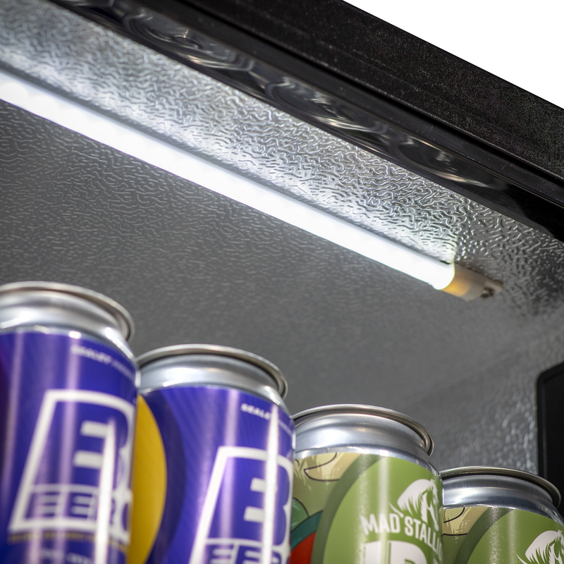 Sealey DH336 Baridi Back Bar Drinks Fridge/Cooler with Triple Hinged Door  Security Lock 307L - Black