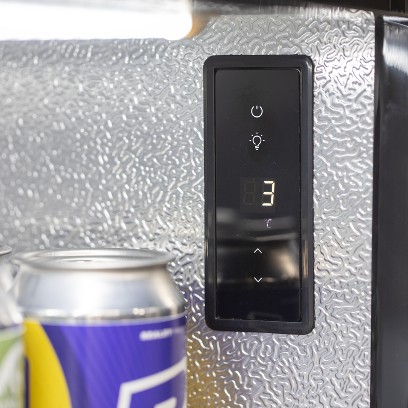 Sealey DH336 Baridi Back Bar Drinks Fridge/Cooler with Triple Hinged Door  Security Lock 307L - Black