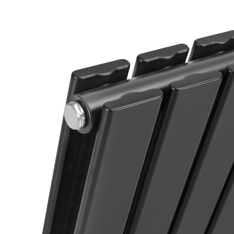 Sealey DH344 Baridi Horizontal Radiator Contemporary Double Flat Panel Design 600 x 560mm Black