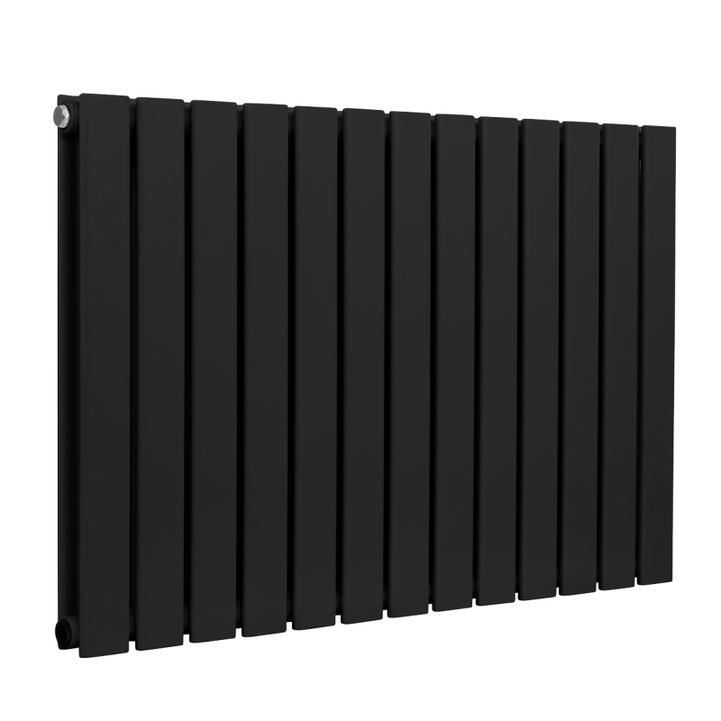 Sealey DH346 Baridi Horizontal Radiator Contemporary Double Flat Panel Design 600 x 910mm Black