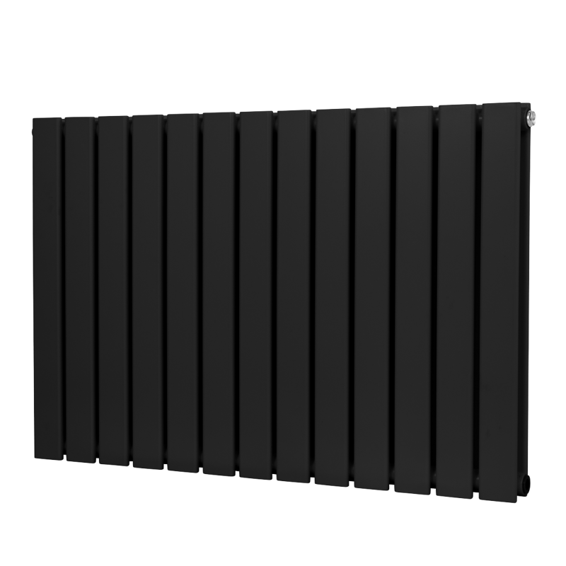 Sealey DH346 Baridi Horizontal Radiator Contemporary Double Flat Panel Design 600 x 910mm Black
