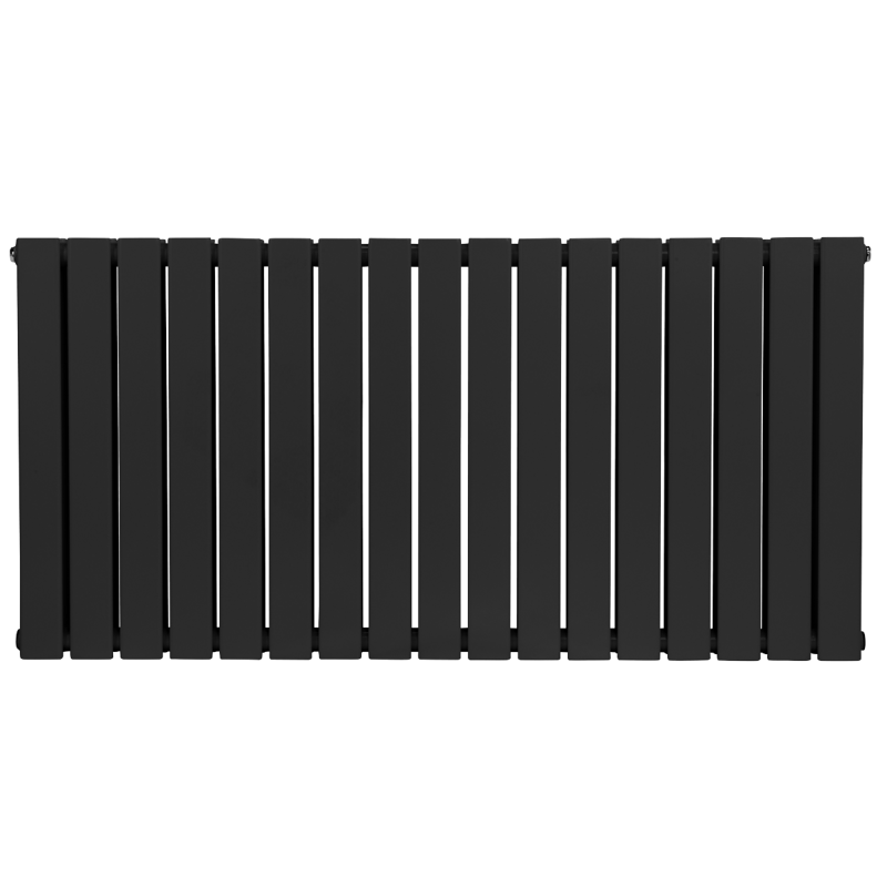 Sealey DH347 Baridi Horizontal Radiator Contemporary Double Flat Panel Design 600 x 1190mm Black