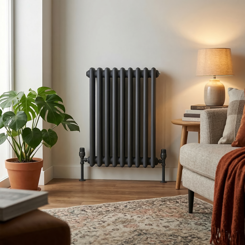 Sealey DH356 Baridi Horizontal Traditional 2 Column Radiator 600 x 427mm Anthracite
