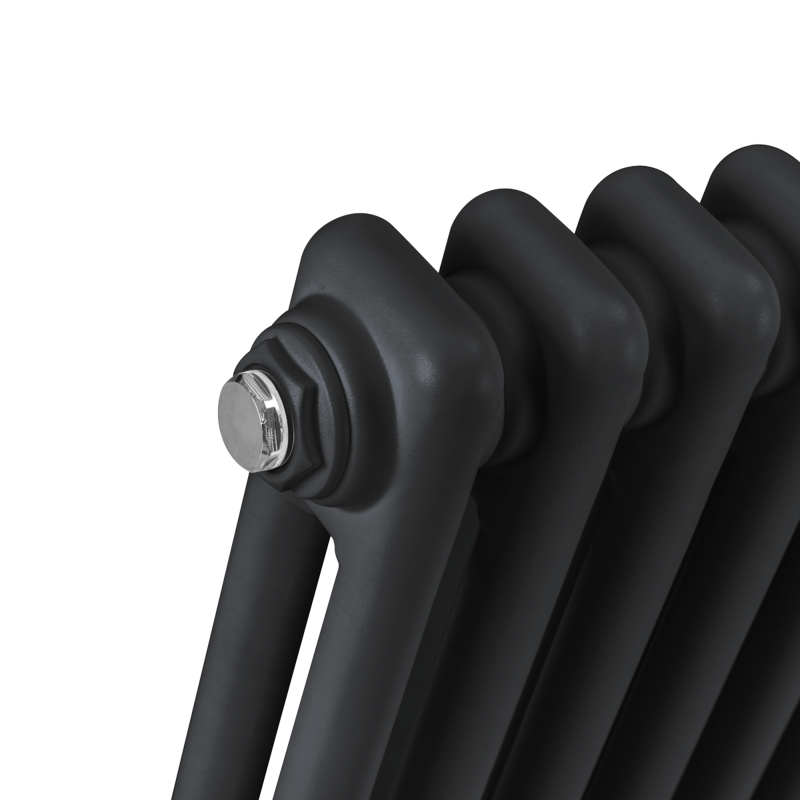 Sealey DH363 Baridi Horizontal Traditional 2 Column Radiator 600 x 832mm Black