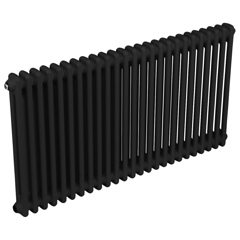 Sealey DH365 Baridi Horizontal Traditional 2 Column Radiator 600 x 1147mm Black