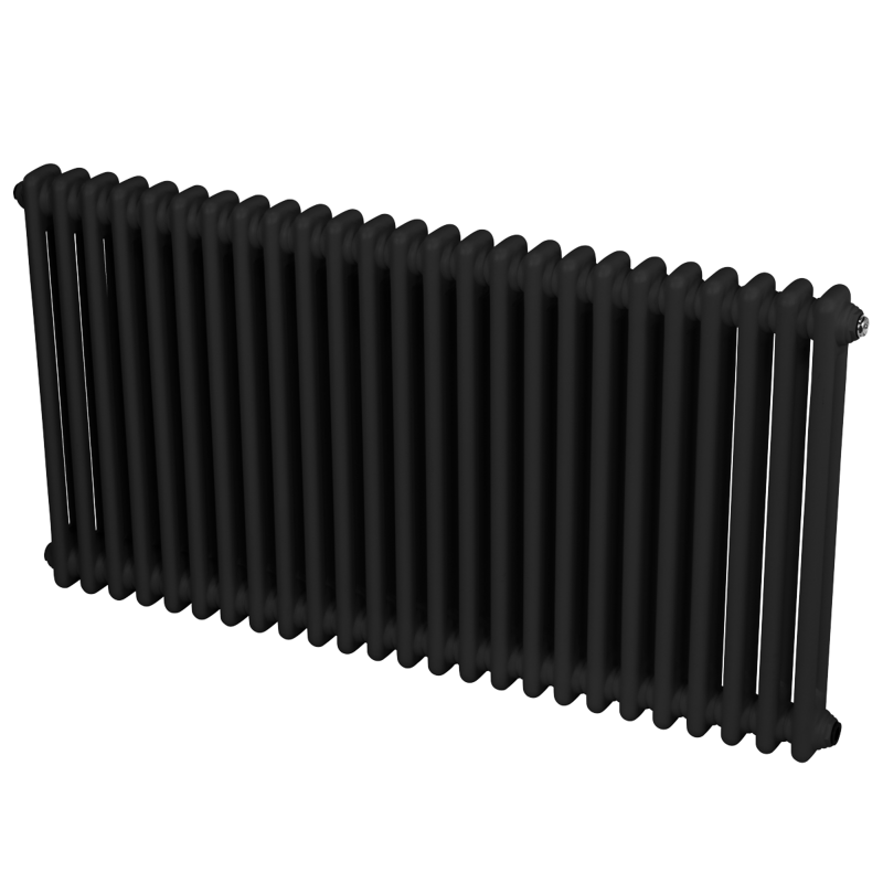 Sealey DH365 Baridi Horizontal Traditional 2 Column Radiator 600 x 1147mm Black
