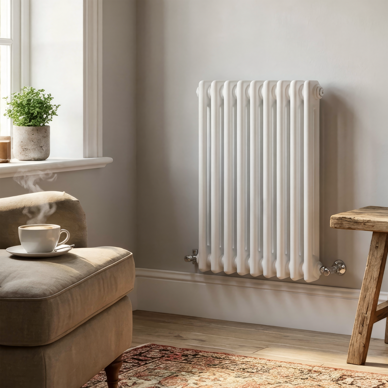 Sealey DH366 Baridi Horizontal Traditional 2 Column Radiator 600 x 427mm White
